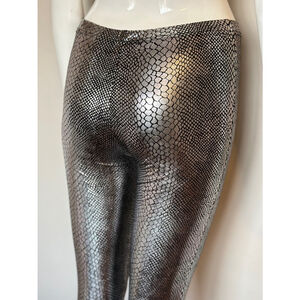 Women's Miss Nora Leggings M shiny Silver and black